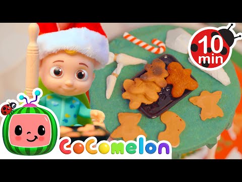 Christmas Cookies With Grandma And Grandpa | CoComelon Toy Play Learning | Nursery Rhymes for Babies