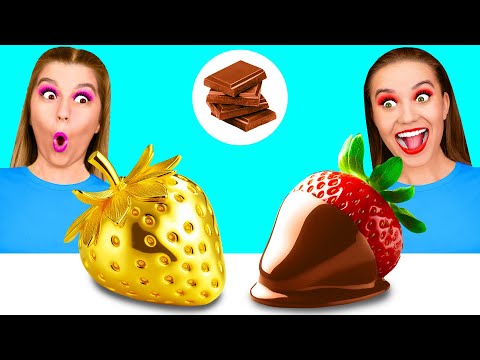 Rich vs Broke Food Chocolate Challenge | Kitchen War by DaRaDa Challenge