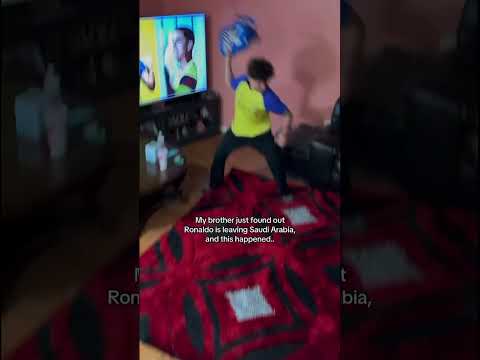 My Brother Just Found Out That Ronaldo Is Leaving Saudi Arabia, And This Happened.. #shorts #funny