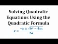 Understanding the Quadratic Formula