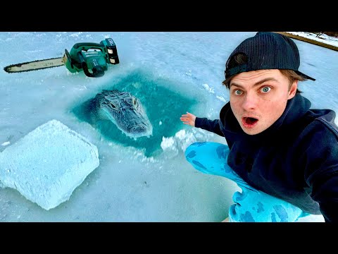 I Caught a Dangerous Monster Trapped Under The Ice!