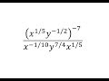 Exponent Rules and Simplification
