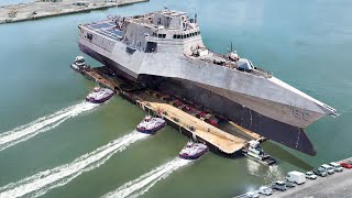 Inside US Shipyard Launching $500 Million Stealth Ship