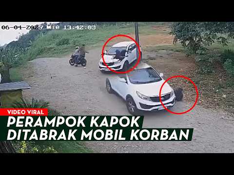 PENGEMUDI MENABRAK PERAMPOK‼️CURANMOR DIHANTAM BALOK❗INI TAMPANG PARA PELAKU APES ☠️☠️💥🔥
