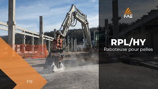 Vidéo Fraiseuse de routes pour pelles de 8 tonnes FAE RPL/HY