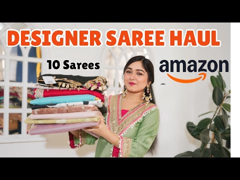 Most Beautiful Amazon DESIGNER SAREE Haul || Partywear , Officewear Saree Haul