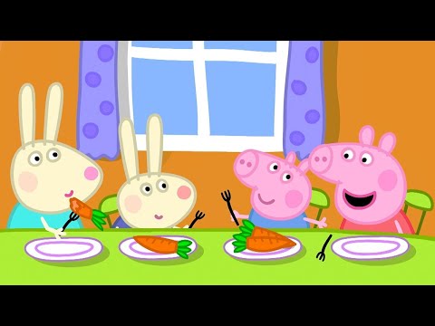 Cena en casa de Rebbeca Rabbit | Peppa Pig en Español Episodios Completos | Kids First |