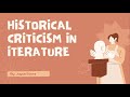 Historical and Cultural Criticism in Literature