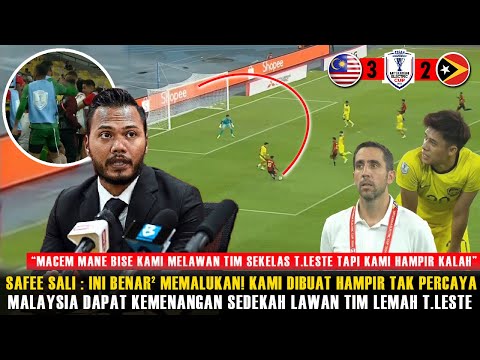 🔴REAKSI GILA & TAK PERCAYA SAFEE SALI USAI MALAYSIA HAMPIR DIKALAHKAN TIM LEMAH TIMOR LESTE!