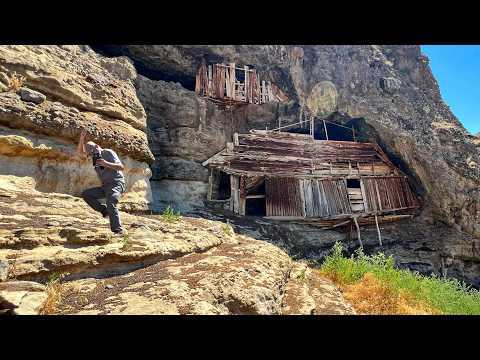 I Climbed the Abandoned Haunted Cave! Hiking and Camping. A Bird Paradise on Mars! Cave Stone House.