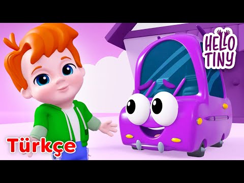 Mavi Araba Nerdesin? 🚙 Çocuklar için renkleri öğrenme | Bebekler için şarkılar | Hello Tiny Türkçe