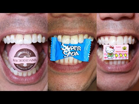 Candy and Chocolate Chewing Sounds ASMR 🍭 #calm #satisfying