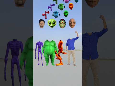 Red dame tu Casita alien Purple siren & fat dog vs me correct head matching funny vfx Game #funny