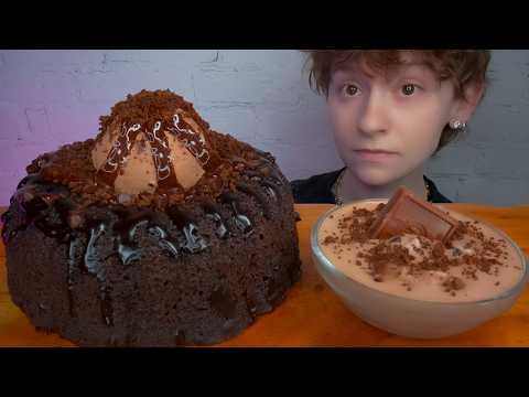 ASMR CHOCOLATE CAKE & CHOCOLATE ICE CREAM DESSERT MUKBANG | VNM ASMR 먹방