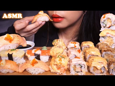 ASMR Salmon SUSHI Platter 🍣 | Eating Sounds