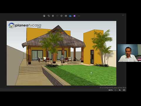 Fachadas 3D Casa para Terreno 13x50 con 4 Rec. en 2 Niv.