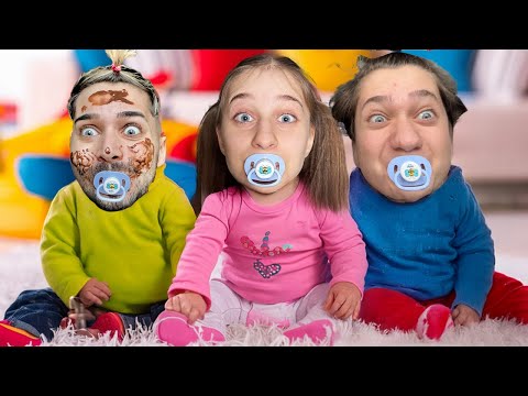 AİLECEK BEBEK OLDUK! (Tüm Bebek Videoları)