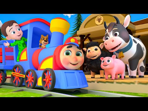Train Choo Choo | Farm Animals Song | Lalafun Nursery Rhymes & Kids Songs