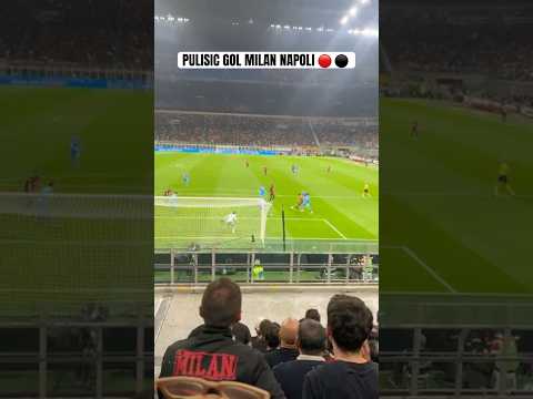 #pulisic fa venire giù #sansiro il gol del raddoppio in #milan #napoli