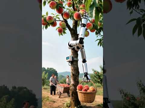 Look what an amazing machine has been made to break fruit 🍑#farm #fruit #farming #farmer #nature