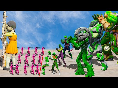 Evolution Of GREEN HULK & RAINBOW SPIDERMAN Playing Squid Game 2 Animation | 어몽어스 오징어 게임 2