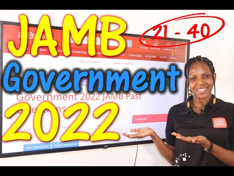 JAMB CBT Government 2022 Past Questions 21 - 40
