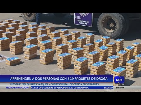 Aprehenden a dos personas con 329 paquetes de droga en Veraguas