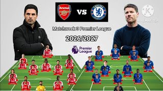 Arteta vs Xabi Alonso !! Head To Head Squad Depth Arsenal vs Chelsea Matchweek 3 EPL 2026/2027