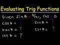 Trigonometric Functions and Quadrants