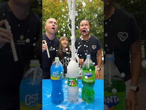 Est, 7up, Fanta and Mentos #shorts by 1000 Experiments