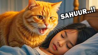 MOMEN LUCU KUCING BANGUNIN SAHUR GADIS CANTIK SAMPE MARAH MARAH