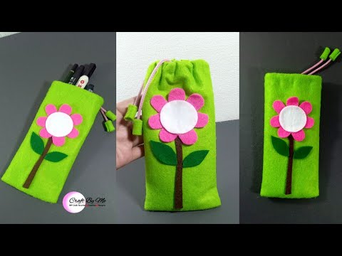 Membuat Tempat Pensil Serut dari Kain Flanel || Kerajinan Kain Flanel