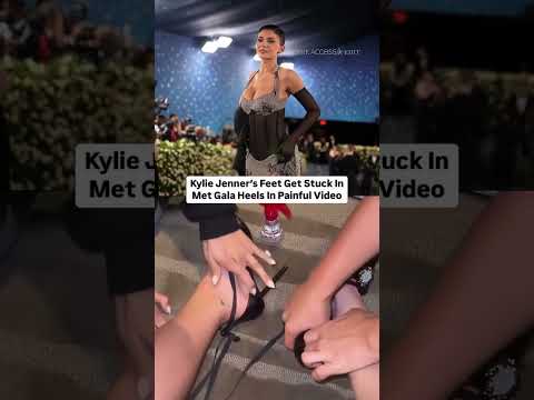 Kylie Jenner's Feet Get Stuck In Met Gala Heels In Painful Video #Kylie #kyliejenner #metgala2025