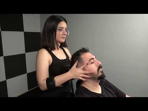 ASMR Female Barber Face and Head Massage Compilation