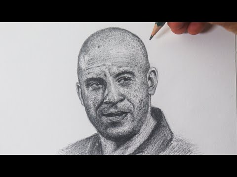 Como desenhar o Vin Diesel PASSO A PASSO narrado