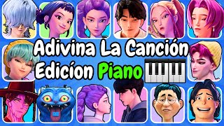 Adivina Las CANCIONES De LAS GUERRERAS K-POP Edición PIANO😱🎹K-Pop Demon Hunters😍🎶Rumi💜Ginu🔥Mira❤️