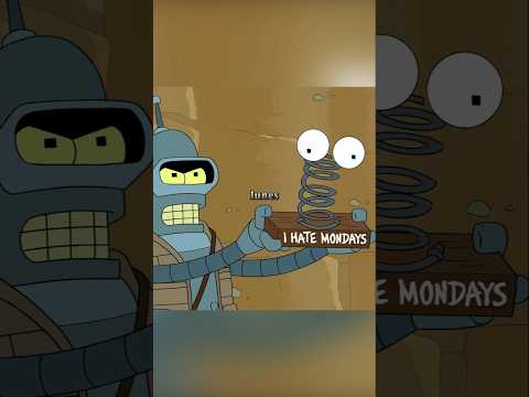 Bender con su equipo en el sitio de excavación #futurama