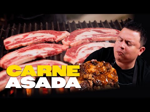 La Carne Asada MÁS BARATA de primera, marinado, sazón y salsa molcajeteada