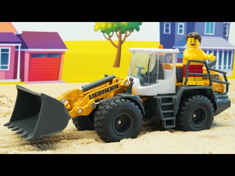 Super Excavator vs Dinosaur Kinetic Sand & Fire Truck