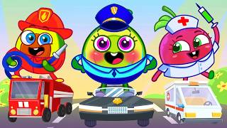 Police Car, Fire Truck, Ambulance Song | Kids Song and Nursery Rhymes