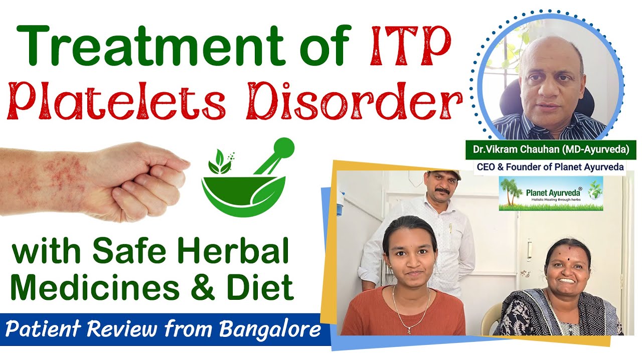 Watch Video Treatment of ITP Platelet Disorder with Safe Herbal Medicines & Diet | Patient Review from Bangalore