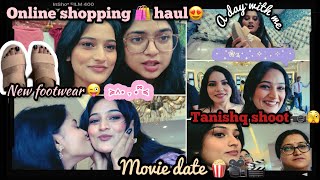 Asigala Online Parcel 📦🫶🏻|| Tanishq shoot 🎥and Movie date 🫣|| Makeup 💄 || A Day With Me ✨