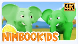Ek Mota Hathi In Green Color, एक मोठा हत्ती, Marathi Rhyme For Kids By Nimboo Kids
