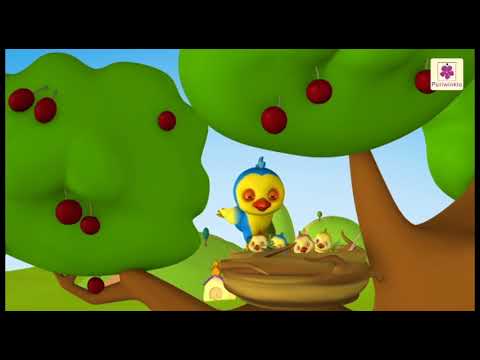 Ek Chidiya Ke Bacche Chaar | 3D Hindi Rhyme For Kids | Rhyme #18