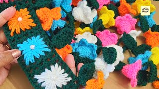 🌼Diwali special flower toran, फूलों वाला तोरण, Bandhanwar, Gate Parda, Jhalar design, Crochet Toran 