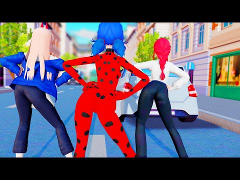 MMD Miraculous🐞X Chainsaw Man Girls Bass Knight 🔥