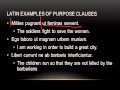 Exploring Purpose Clauses in Latin