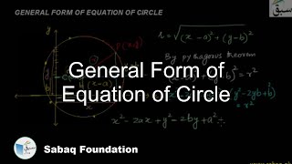 General Form of Equation of Circle
