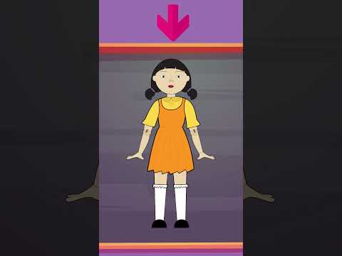 Squid Game doll drawing challenge تحدي رسم دمية لعبة الحبار