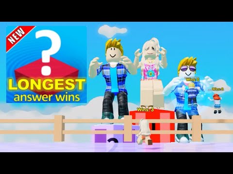 THE LONGEST ANSWER WINS ROBLOX ! ΨΑΧΝΩ ΤΗΝ ΜΑΚΡΥΤΕΡΗ ΑΠΑΝΤΗΣΗ ΓΙΑ ΝΑ ΚΕΡΔΙΣΩ ! | ARIADNIARTEMISTAR